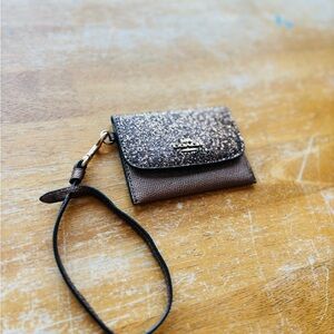 Coach Glittery Brown Wristlet